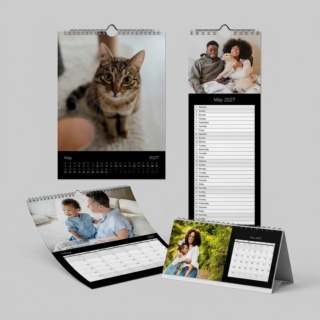 Minimalist Black Calendar Collection